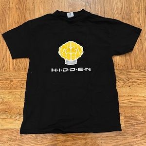 Hidden NY x NERD - Brain Logo Tee - Black - Size Medium
